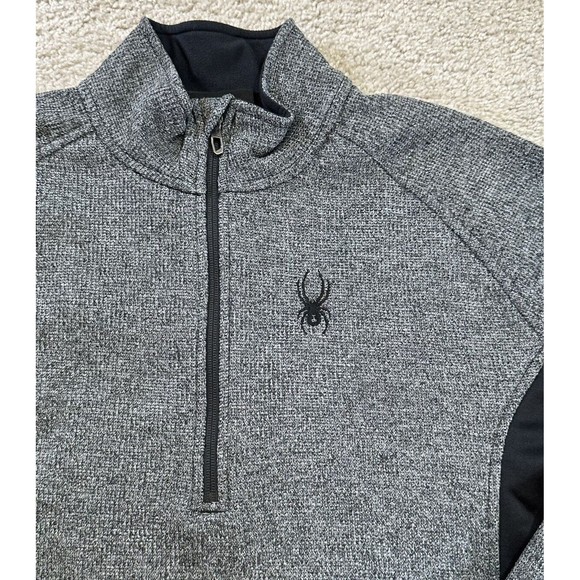 SPYDER Men's Outbound 1/2 Zip Midweight Core Pullover Sweater Men’s XL Gray - Picture 5 of 8